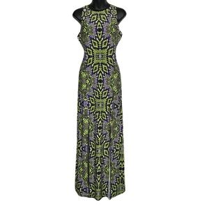 London Times Vibrant Patterned Maxi Dress
